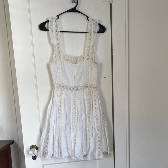 XS Free People Boho White Lace Dress - Picture 2 of 5